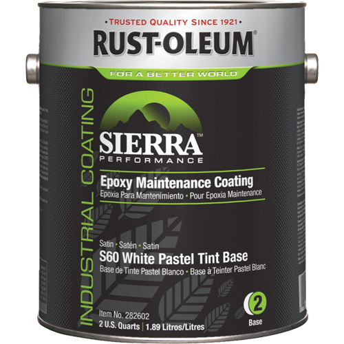 Rev&ecirc;tement dentretien &eacute;poxydique &agrave; base deau Sierra Performance S60 Couche de base pastel, Gallon, Base &agrave; teinter Dufferin Supply