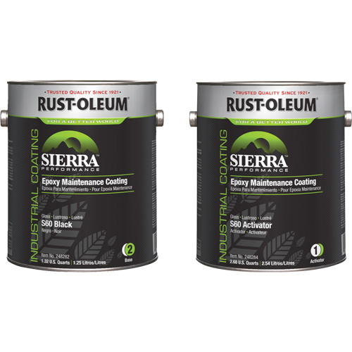 Trousse de rev&ecirc;tement dentretien &eacute;poxydique &agrave; base deau Sierra S60, Gallon, Noir Dufferin Supply