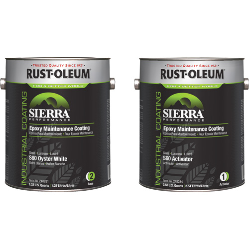 Sierra S60 Water-Based Epoxy Maintenance Coating Kit, Gallon, White Dufferin Supply