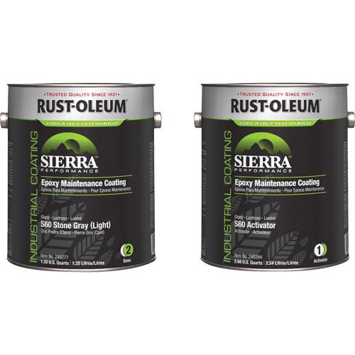 Trousse de rev&ecirc;tement dentretien &eacute;poxydique &agrave; base deau Sierra S60, Gallon, Gris Dufferin Supply