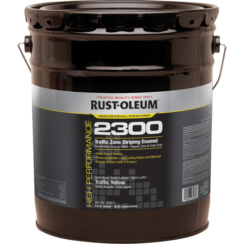 Peinture pour traçage de ligne invers&eacute;e Syst&egrave;me 2300 &agrave; haut rendement, Jaune, 5 gal., Seau Dufferin Supply