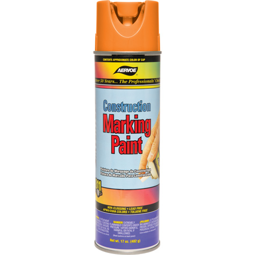 Peinture de marquage de construction, 17 oz, Canette a&eacute;rosol Dufferin Supply