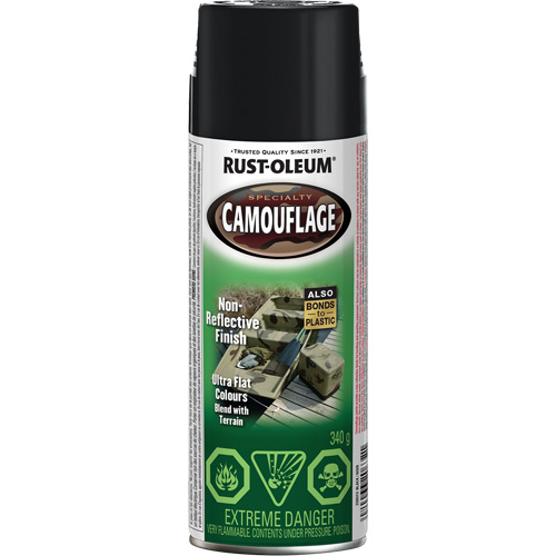 Peinture de camouflage Sp&eacute;cialit&eacute;, Canette a&eacute;rosol, Noir Dufferin Supply
