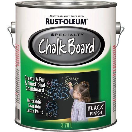 Specialty Chalk Board Paint, 3.78 L, Gallon, Black Dufferin Supply