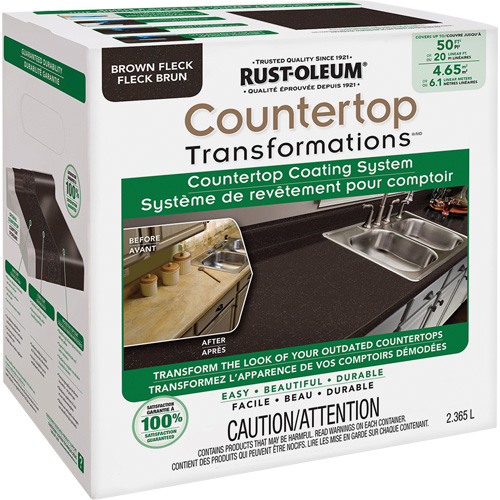 Countertop Transformations&reg; Fleck Countertop Coating System, 2.37 L, Kit, Brown Fleck Dufferin Supply