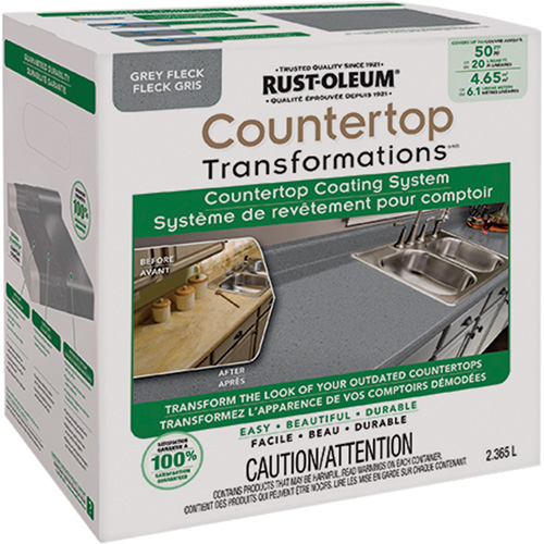 Countertop Transformations&reg; Fleck Countertop Coating System, 2.37 L, Kit, Grey Flock Dufferin Supply