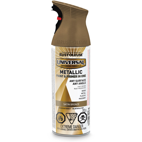 Universal&reg; Spray Paint, Bronze, Metallic/Satin, Aerosol Can Dufferin Supply