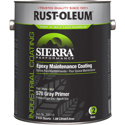 Appr&ecirc;t acrylique &eacute;poxydique &agrave; base d'eau Sierra Performance S70/S71, Gallon, Gris Dufferin Supply