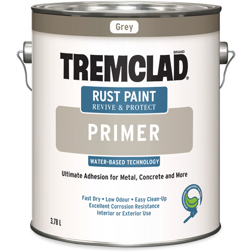 Appr&ecirc;t antirouille &agrave; base d'eau Tremclad, 3,78 L, Gallon, Gris Dufferin Supply
