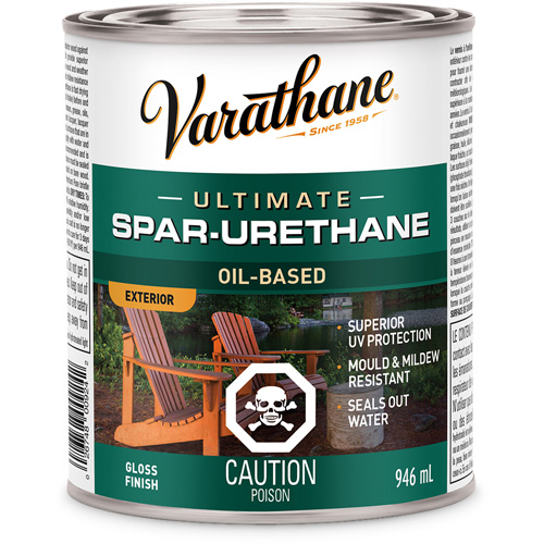 Rev&ecirc;tement &agrave; fini diamant pour bois Varathane, 946 ml, Transparent, Brillant Dufferin Supply