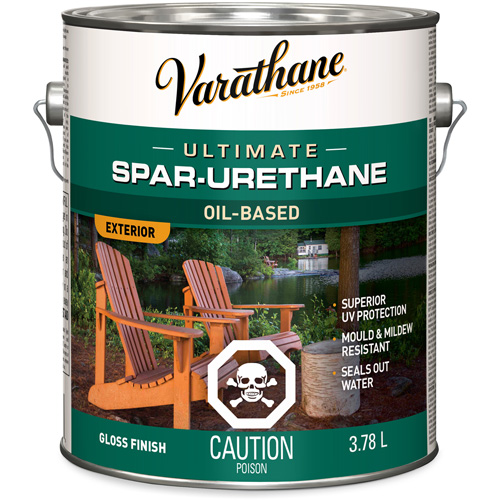 Fini diamant pour bois Varathane ext&eacute;rieur, 3,78 L, Transparent, Brillant Dufferin Supply