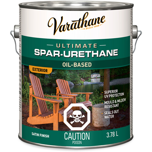 Fini diamant pour bois Varathane ext&eacute;rieur, 3,78 L, Transparent, Satin Dufferin Supply