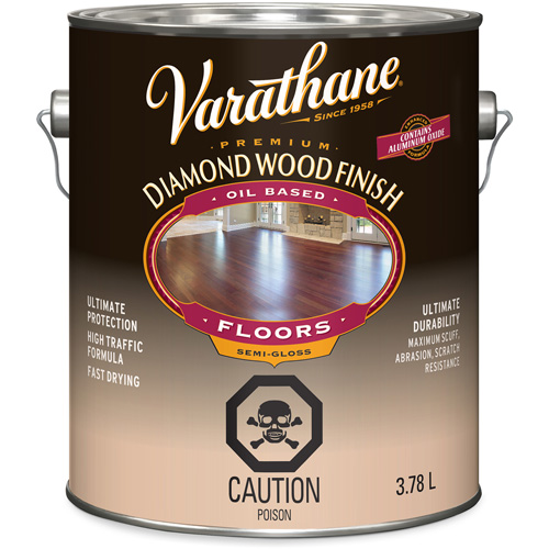 Varathane&reg; Diamond Wood Finish Floors Coating, 3.78 L, Clear, Semi-Gloss Dufferin Supply
