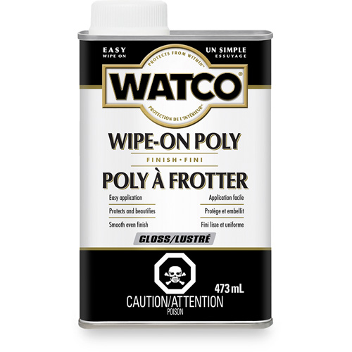 Teinture &agrave; essuyage en poly Watco, 473 ml, Transparent, Brillant Dufferin Supply
