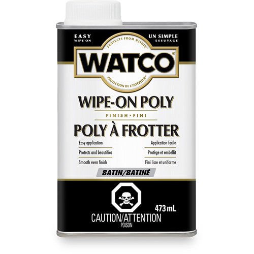 Teinture &agrave; essuyage en poly Watco, 473 ml, Transparent, Satin Dufferin Supply