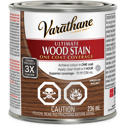 Varathane&reg; Ultimate Wood Stain, 236 ml, American Walnut Dufferin Supply