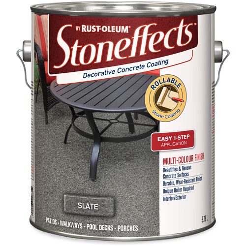 Rev&ecirc;tement de b&eacute;ton d&eacute;coratif Stoneffects, 3,4 L, &agrave; solvants, Textur&eacute;, Gris Dufferin Supply