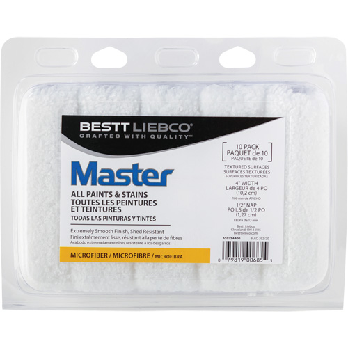 Master Microfiber Roller Cover, 13 mm (1/2") Nap, 101.6 mm (4") L Dufferin Supply