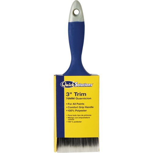 Quick Solutions Trim Brush, Polyester, Plastic Handle, 3" Width Dufferin Supply