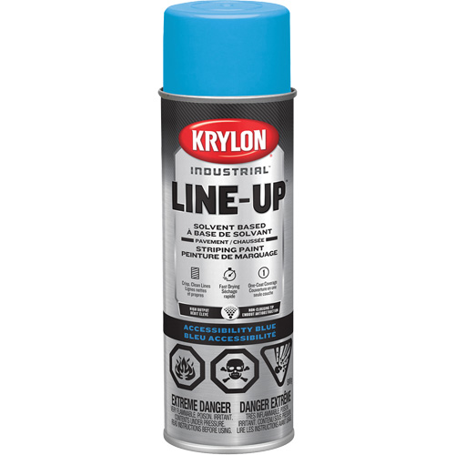 Peinture en a&eacute;rosol industrielle &agrave; base de solvant pour le marquage de la chauss&eacute;e LINE-UP, Bleu, 18 oz, Canette a&eacute;rosol Dufferin Supply