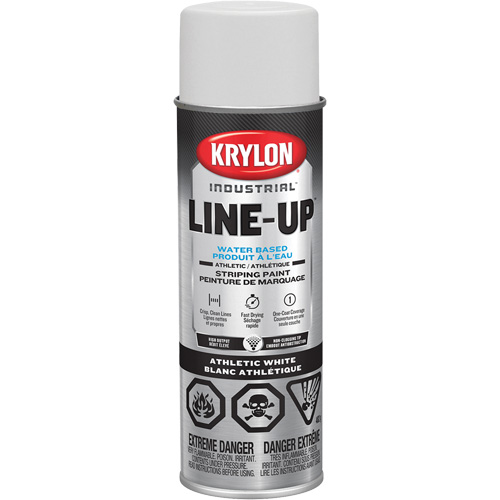 Peinture en a&eacute;rosol industrielle pour le marquage de terrain de gymnastique LINE-UP, Blanc, 18 oz, Canette a&eacute;rosol Dufferin Supply