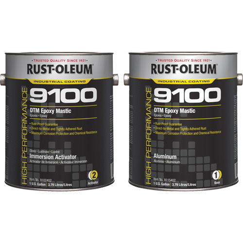 9100 System DTM Epoxy Mastic Base & Activator Kit, Aluminum, Gallon Dufferin Supply