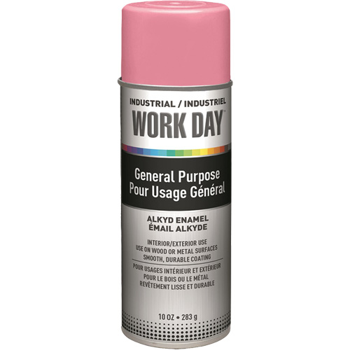 Industrial Work Day Paint, Pink, Gloss, 10 oz., Aerosol Can Dufferin Supply