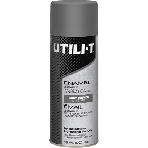UTILI-T General Purpose Enamel Spray Paint, Grey Primer, 10 oz./283 g, Aerosol Can Dufferin Supply
