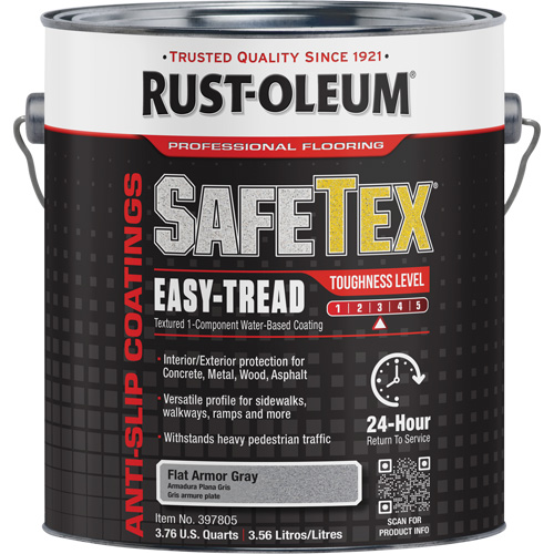 Rev&ecirc;tement d'acrylique SafeTex Easy-Tread, 1 gal., &agrave; l'eau, Plat/Textur&eacute;, Gris Dufferin Supply