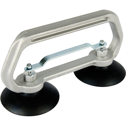 Vacuum Cups - Heavy-Duty Double Cup, 50 lbs. Capacity, 4", Pull-bar, 10" Handle Length Dufferin Supply