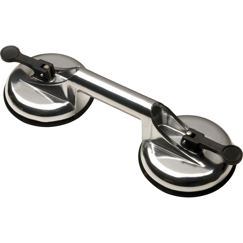 Manually Operated Hand Vacuum Cups - Double Handcup, 66 lbs. Capacity, 4-5/8", Lever, 13" Handle Length Dufferin Supply