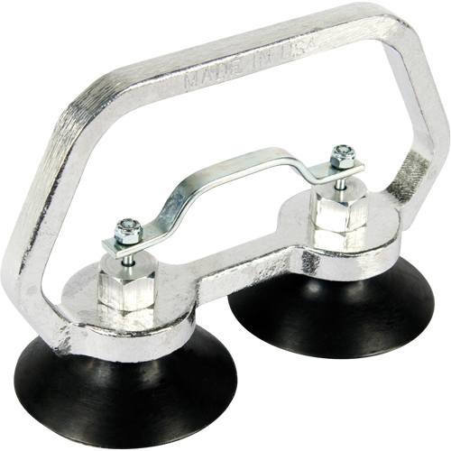Vacuum Cups - Heavy-Duty Double Cup, 30 lbs. Capacity, 3", Pull-bar, 7" Handle Length Dufferin Supply