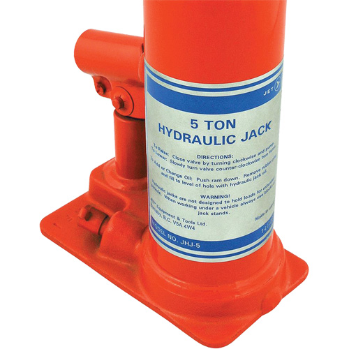JHJ-5 Crics &agrave; bouteille pour usage tr&egrave;s intensif, 5 tonne(s), 15-3/8" Hauteur &eacute;lev&eacute;e Dufferin Supply