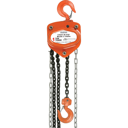Chain Hoist, 10' Lift, 1000 lbs. Capacity, Alloy Steel Chain Dufferin Supply