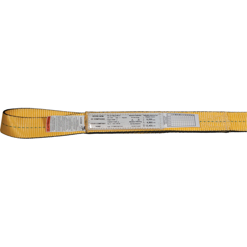 Nylon Slings, Single Ply, Double Eye, Type 3, 3" W x 3' L, 4700 lbs. Vertical Load Limit Dufferin Supply