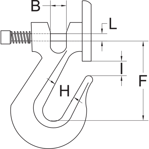 Clevis Grab Hook with Latch - Grade 70 Dufferin Supply