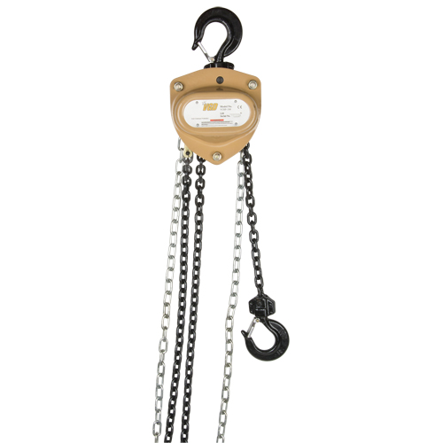 Heavy-Duty Gold Series Chain Hoist, 10' Lift, 2000 lbs. (1 tons) Capacity, Alloy Steel Chain Dufferin Supply