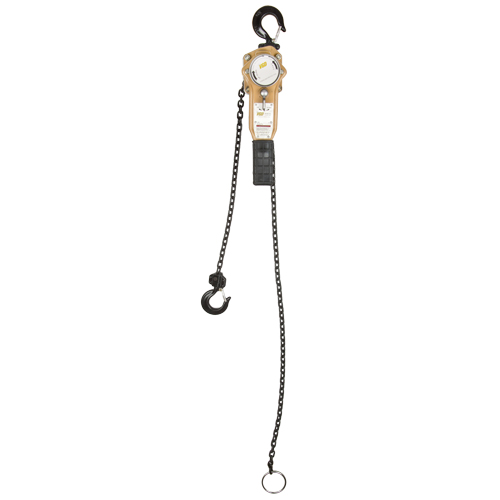Heavy Duty Gold Series Lever Chain Hoist, 10' Lift, 1000 lbs. (0.5 tons) Capacity, Alloy Steel Chain Dufferin Supply