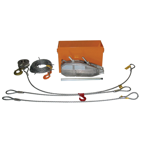 Tirfor&reg; Wire Rope Hoist TU32 Rescue Kit, 5/8" Wire Diameter, 8000  lbs. (4 tons) Capacity Dufferin Supply