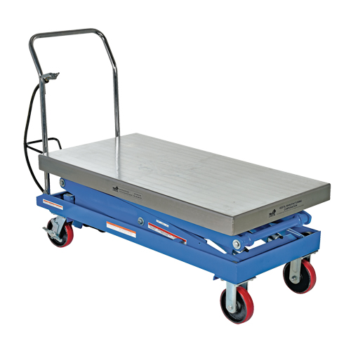 Pneumatic Hydraulic Scissor Lift Table, Steel, 47-1/4" L x 24" W, 1500 lbs. Cap. Dufferin Supply