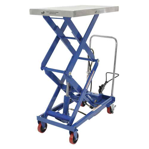 Pneumatic Hydraulic Scissor Lift Table, Steel, 35-1/2" L x 20" W, 800 lbs. Cap. Dufferin Supply