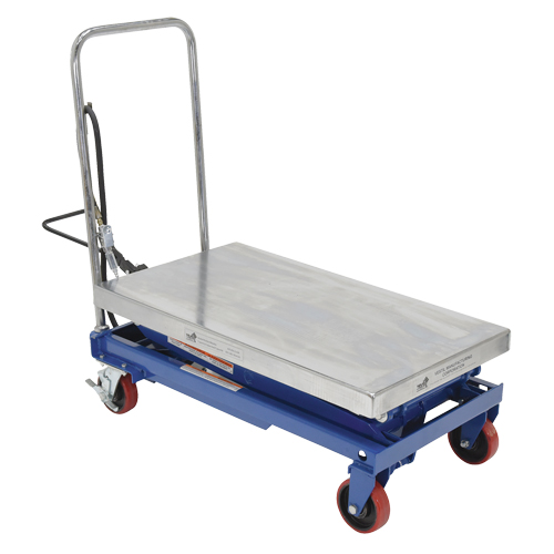 Pneumatic Hydraulic Scissor Lift Table, Steel, 35-1/2" L x 20" W, 800 lbs. Cap. Dufferin Supply