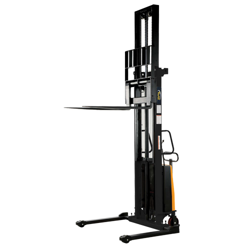Fork Lift Stacker, Electric Operated, 2000 lbs. Capacity, 150" Max Lift Dufferin Supply
