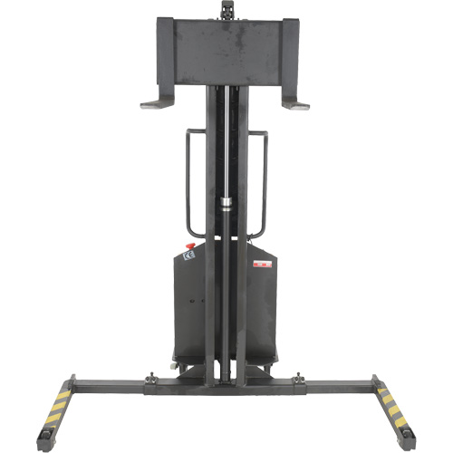 Narrow Mast Powered Lift Stacker, Electric Operated, 1000 lbs. Capacity, 63" Max Lift Dufferin Supply