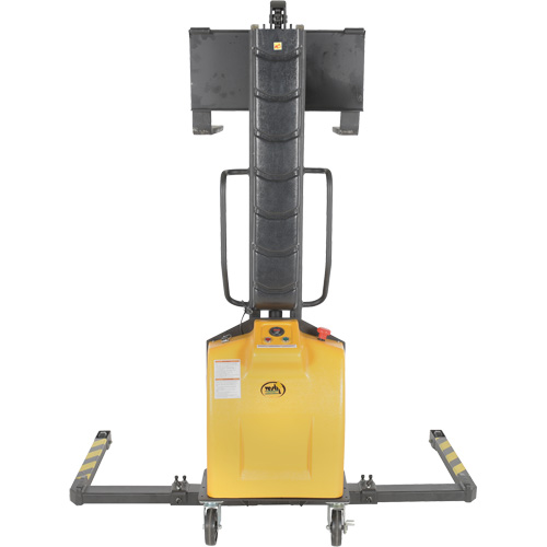 Narrow Mast Powered Lift Stacker, Electric Operated, 1000 lbs. Capacity, 63" Max Lift Dufferin Supply