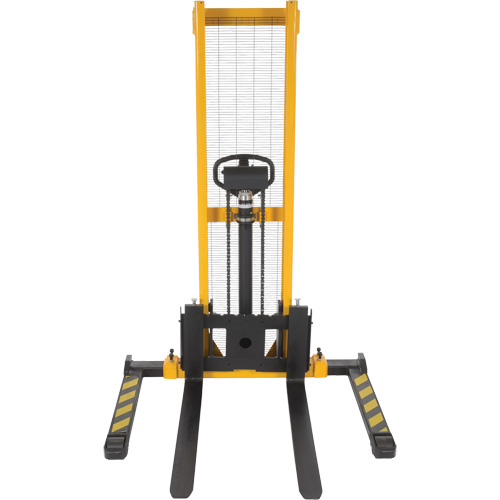 Manual Hydraulic Stacker, Hand Pump Operated, 2000 lbs. Capacity, 63" Max Lift Dufferin Supply