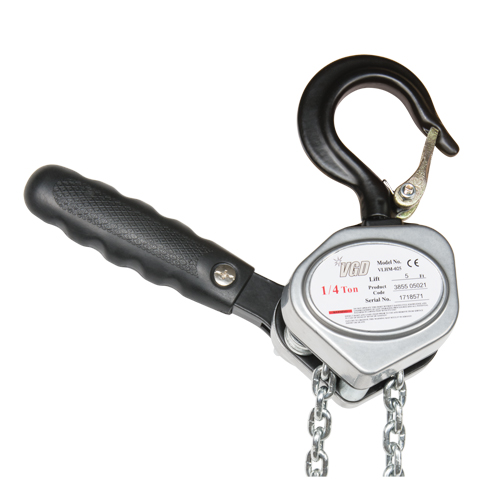 Mini Lever Hoist, 5' Lift, 1100 lbs. (0.55 tons) Capacity, Zinc Plated Chain Dufferin Supply