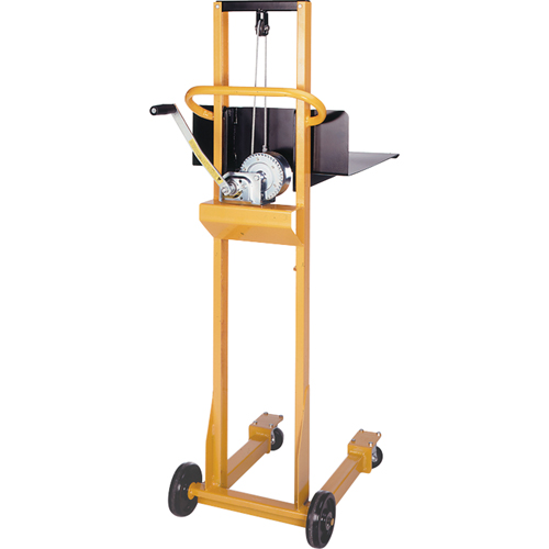 Easy-Lift Platform Lift Stacker, Hand Winch Operated, 500 lbs. Capacity, 52" Max Lift Dufferin Supply