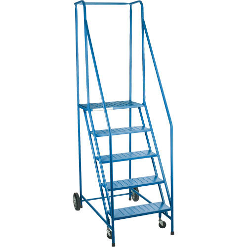 CSA-Certified Rolling Step Ladder, 5 Steps, 22" Step Width, 46" Platform Height, Steel Dufferin Supply