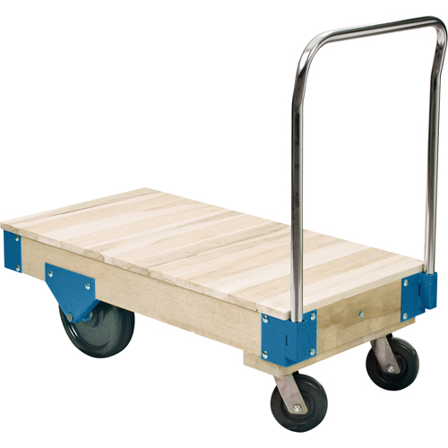 Chariots &agrave; plateforme - Chariots &agrave; plateforme tout en bois, 48" lo x 24" la, Capacit&eacute; de 3000 lb, Roues en Nylon Dufferin Supply